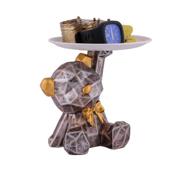 Cool Taddy Bear Showpiece for Home Decorative Showpiece | Taddy Bear with Paltter Statue for Home Decor Showpiece | Home Kitchen Decor | Office Decorative Item -11 - Image 3