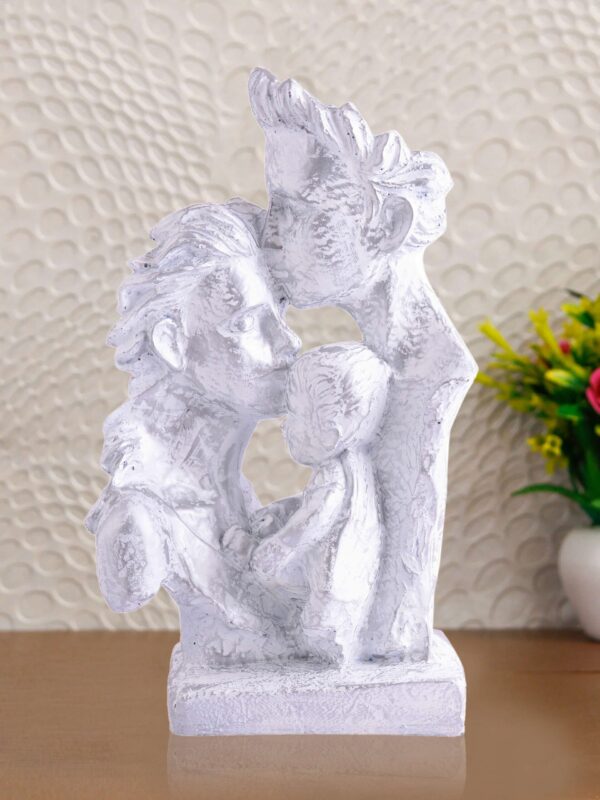 MOTHER and Father with Child Love  golden Statue showpiece for Home Decor and Gifting