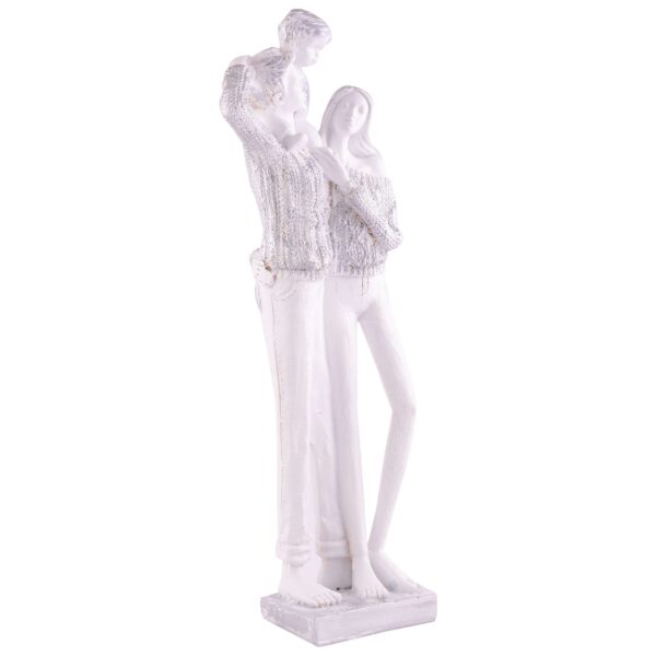 MOTHER and Father with Child complete faimily Love golden white Statue showpiece for Home Decor and Gifting - Image 3